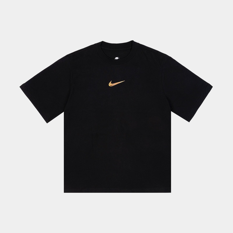 Loose Graphic Womens Short Sleeve Shirt (Black)