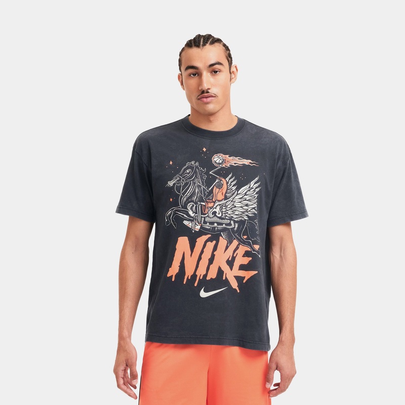 Max90 Warrior Mens Short Sleeve Shirt (Black/Orange)
