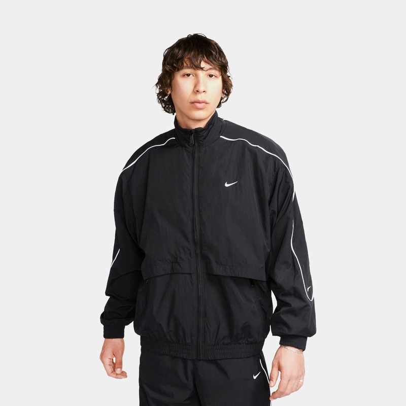NSW Solo Swoosh Woven Track Mens Jacket (Black/White)
