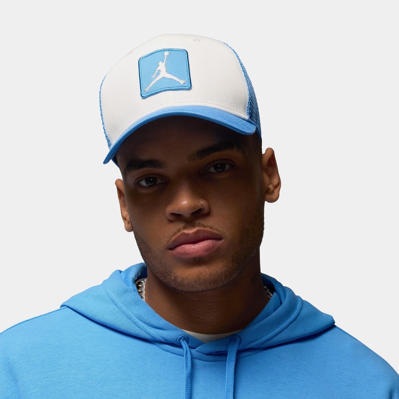 Rise Structured Trucker Mens Hat (Blue/White)