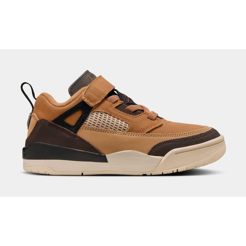 Spizike Low Flax Preschool Lifestyle Shoes (Flax/Baroque Brown/Black/Sanddrift/Vintage Coral)