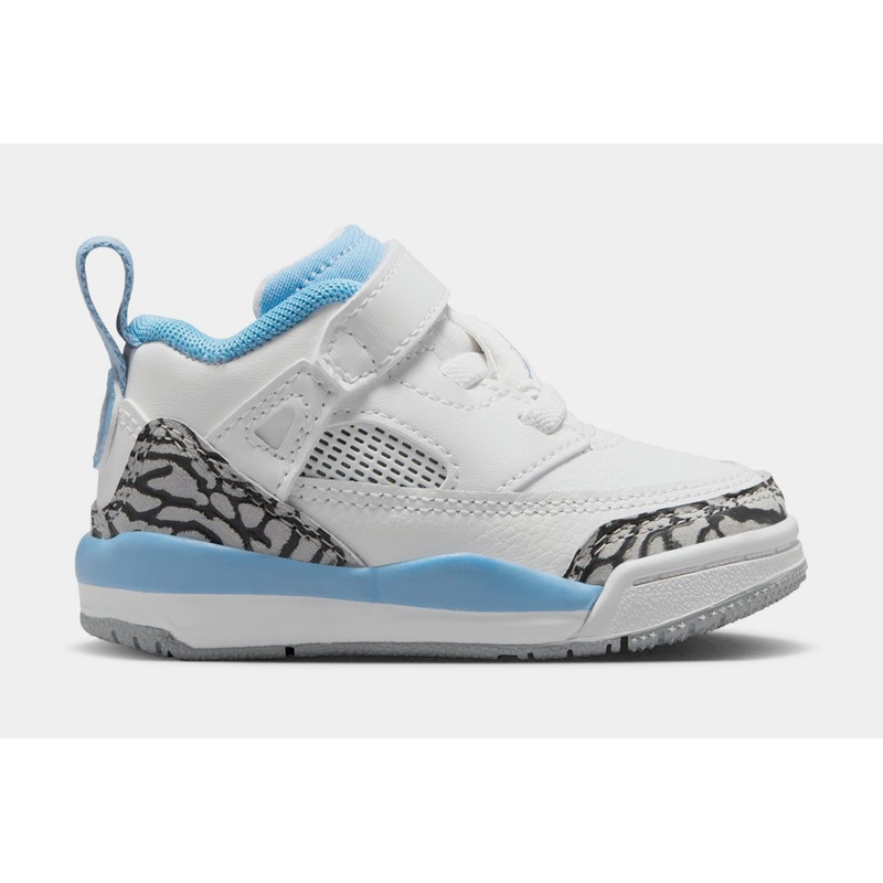 Spizike Low UNC Infant Toddler Basketball Shoes (White/Wolf Grey/Anthracite/University Blue)