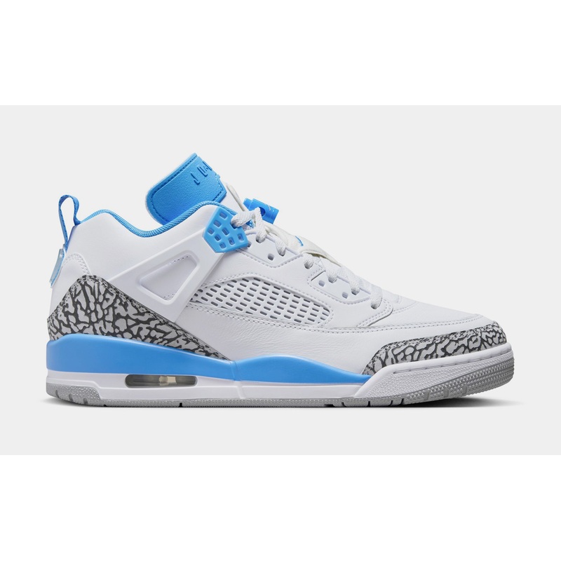 Spizike Low UNC Mens Basketball Shoes (White/Wolf Grey/Anthracite/University Blue)
