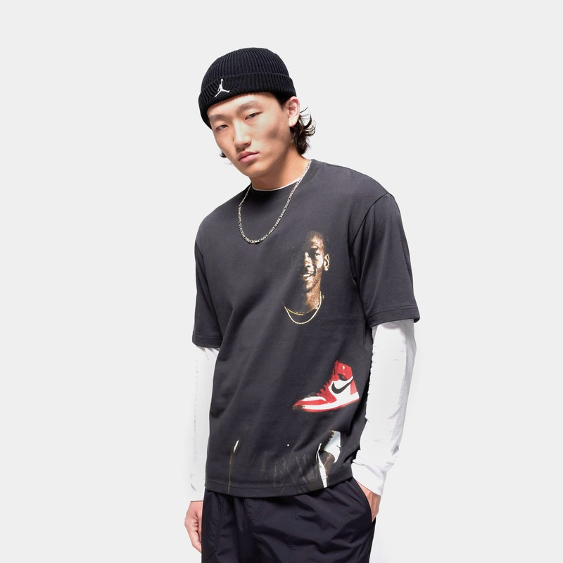 Statement 1985 Mens Short Sleeve Shirt (Dark Grey/Red)