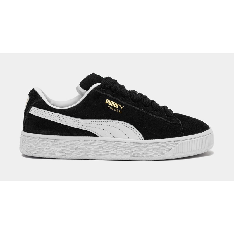 Suede XL Grade School Lifestyle Shoes (Black/White)