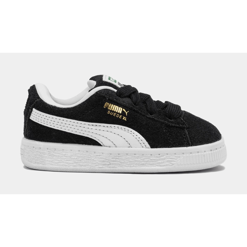 Suede XL Infant Toddler Lifestyle Shoes (Black/White)