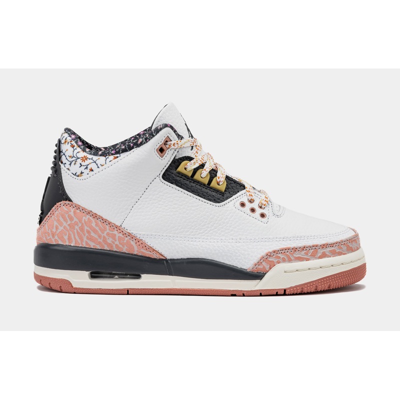 Air Jordan 3 Retro Ivory Grade School Lifestyle Shoes (White/Anthracite/Red/Sail)
