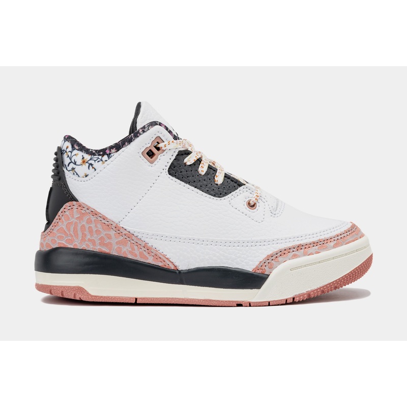 Air Jordan 3 Retro Ivory Preschool Lifestyle Shoes (White/Anthracite/Red/Sail)