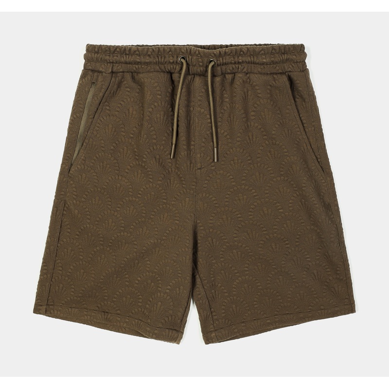 Art Decor Knit Mens Shorts (Brown)