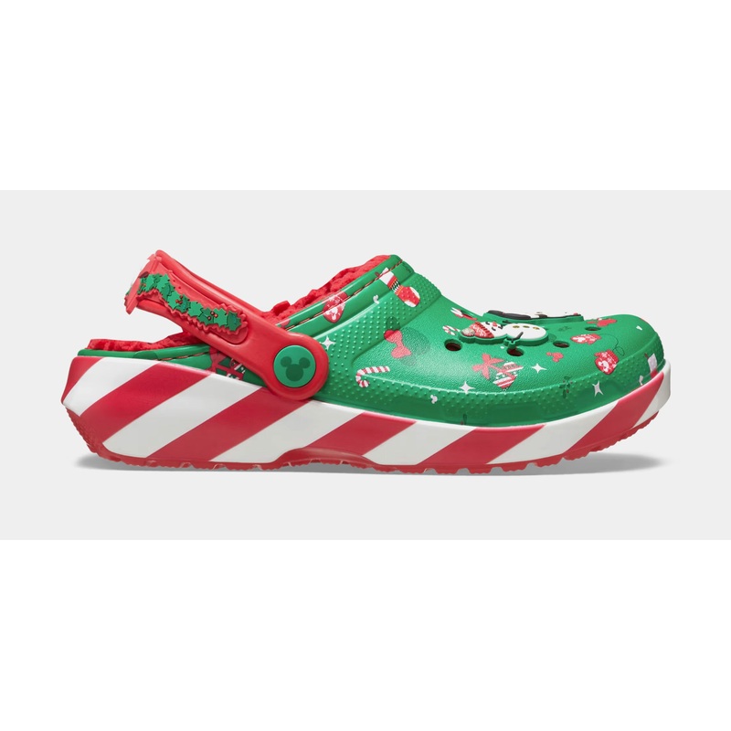 Disney Mickey Holiday Classic Clog Infant Toddler Sandals (Green/Red)