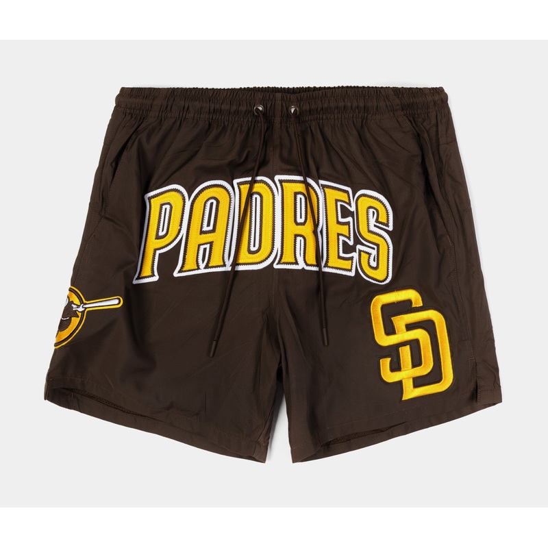 San Diego Padres Classic Woven Mens Shorts (Brown/Yellow)