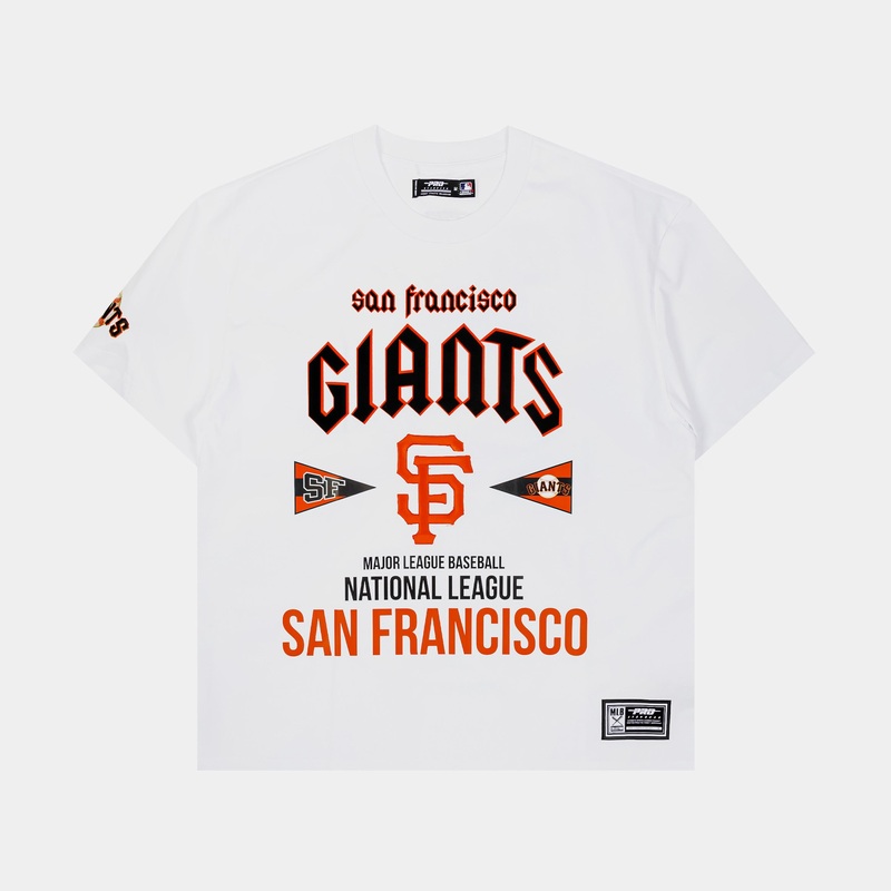 San Francisco Giants City Tour Drop Shoulder Mens Short Sleeve Shirt (White)
