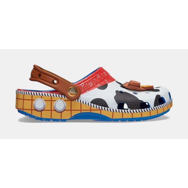 Sheriff Woody Classic Clog Preschool/Grade School Sandals (White/Brown) Free Shipping