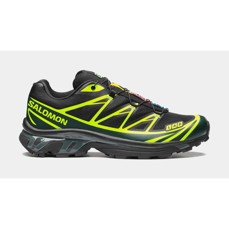 XT-6 Mens Running Shoes (Black/Green Gecko)