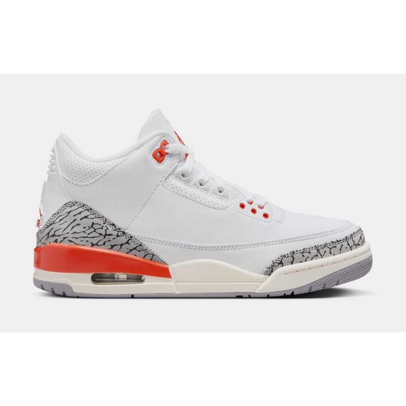Air Jordan 3 Retro Georgia Peach Womens Lifestyle Shoes (White/Cosmic Clay/Sail/Cement Grey)