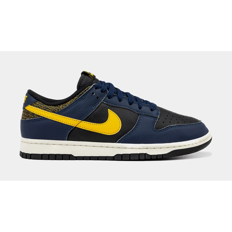 Dunk Low Mens Basketball Shoes (Black/Tour Yellow/Midnight Navy/Sail)