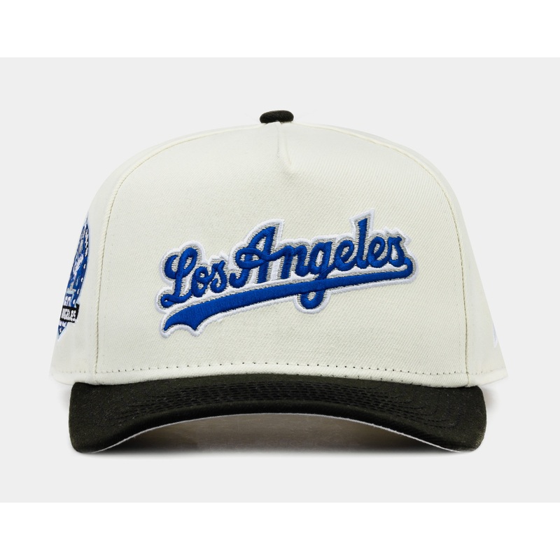 Exclusive Los Angeles Dodgers 40th 950AF Snapback Mens Hat (Beige/Blue)