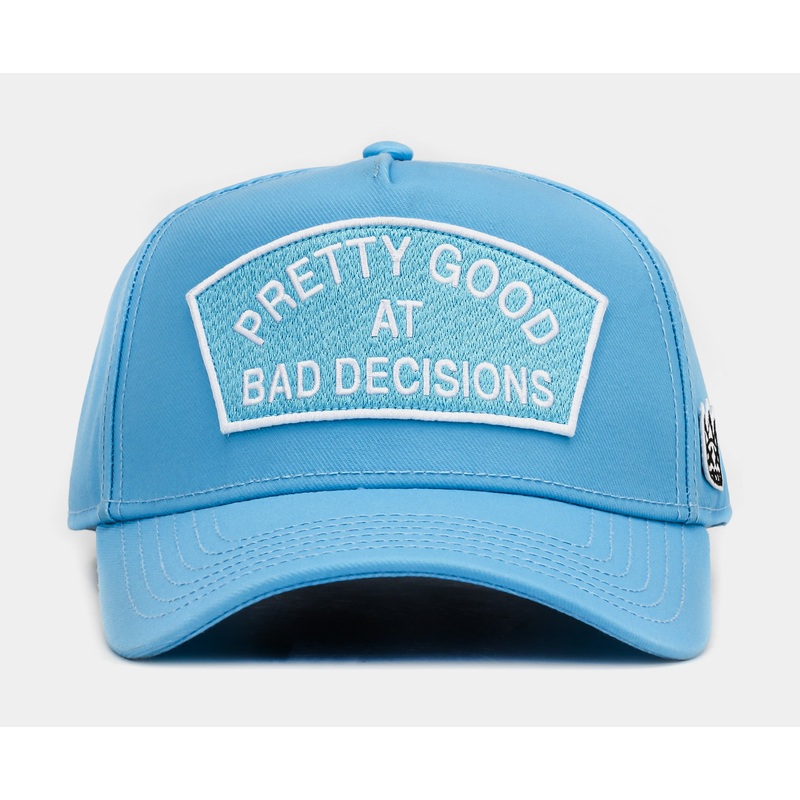 Good At Being Bad Trucker Mens Hat (Blue/White)