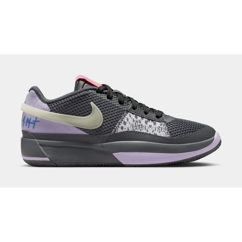 Ja 1 Grade School Basketball Shoes (Iron Grey/Lilac Bloom/Photo Blue)