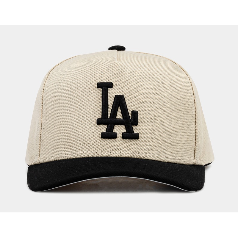 Los Angeles Dodgers Pro Pinch Snapback Mens Hat (Beige/Black)