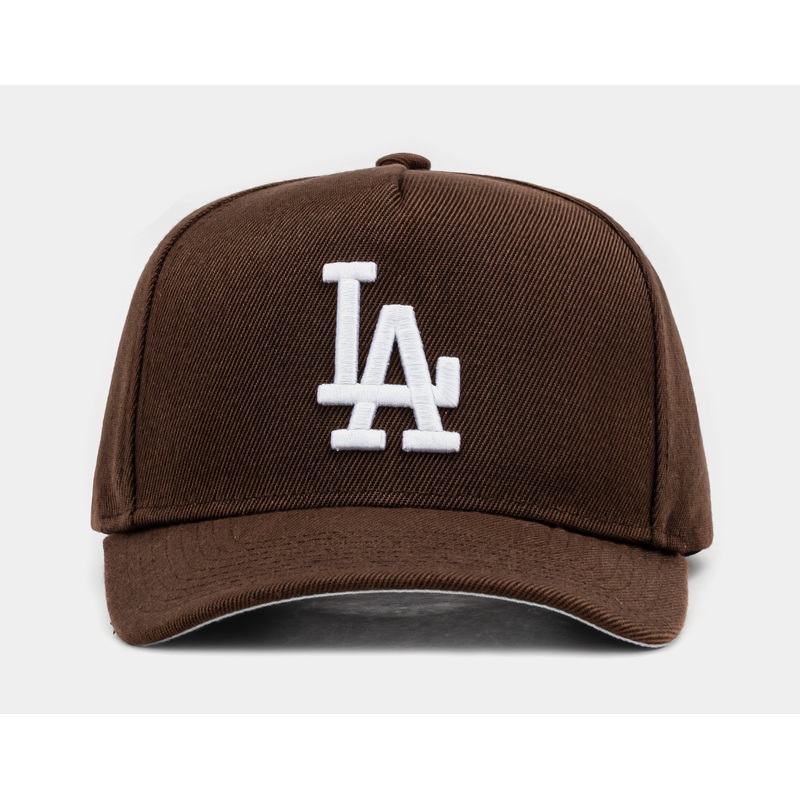 Los Angeles Dodgers Pro Snapback Mens Hat (White/Brown)