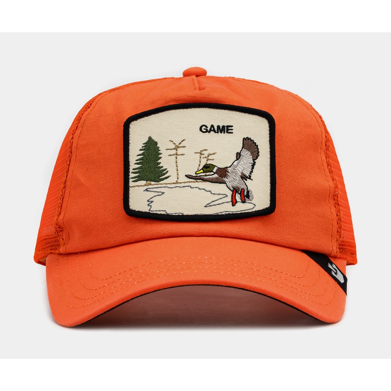 Maybe Game RLXD Trucker Mens Hat (Orange/Beige)