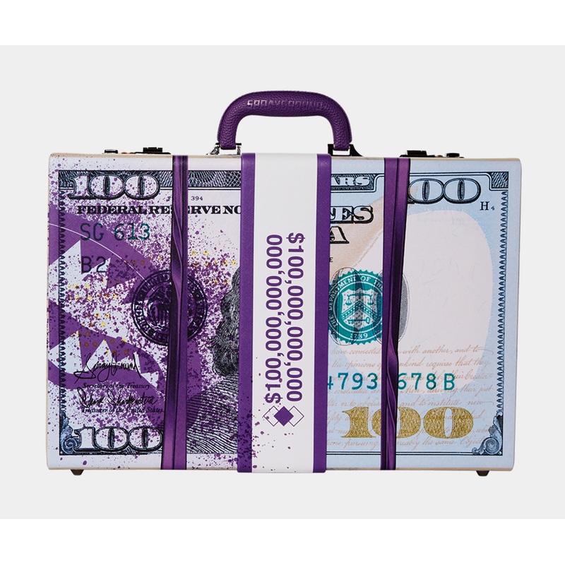 Money Band Briefcase Mens Bag (Purple/Blue)