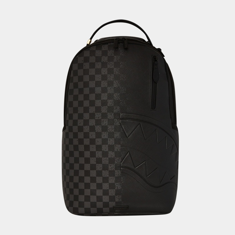 Spritz Checkered Mens Backpack (Black/Grey)