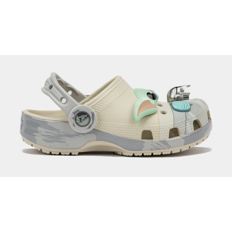 Star Wars Grogu Classic Clog Grade School Sandals (Beige/Green) Free Shipping