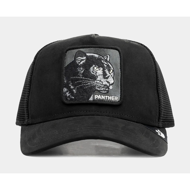 The Panther Suede Trucker Mens Hat (Black/Grey)
