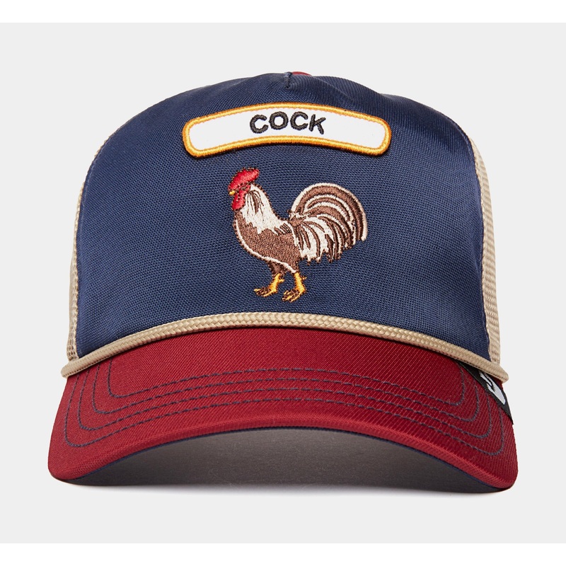 The Rooster RLXD Trucker Mens Hat (Red/Navy)