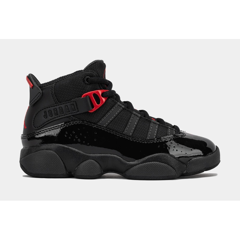 6 Rings Preschool Lifestyle Shoes (Black/Fire Red/ Anthracite)