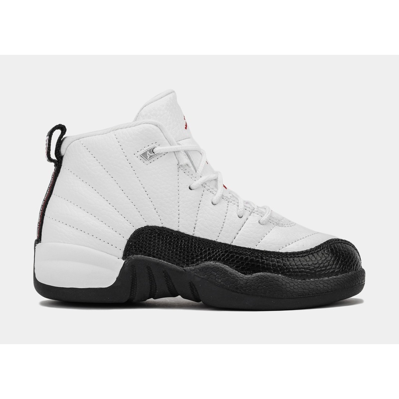 Air Jordan 12 Retro Taxi Flip Preschool Lifestyle Shoes (White/Gym Red/Black)