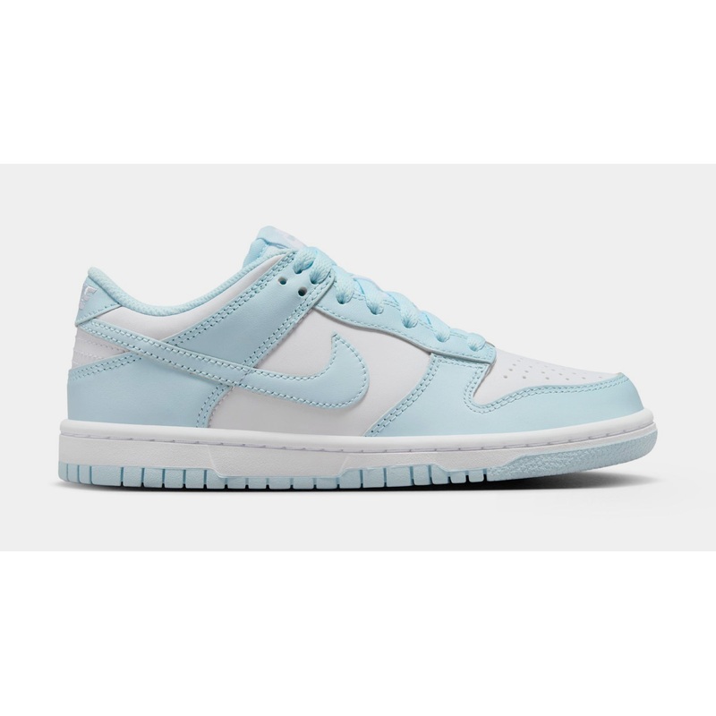 Dunk Low Grade School Lifestyle Shoes (White/Glacier Blue)