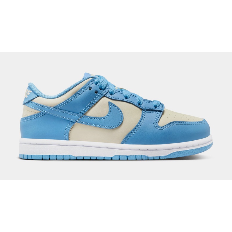 Dunk Low Preschool Lifestyle Shoes (White/Blue)