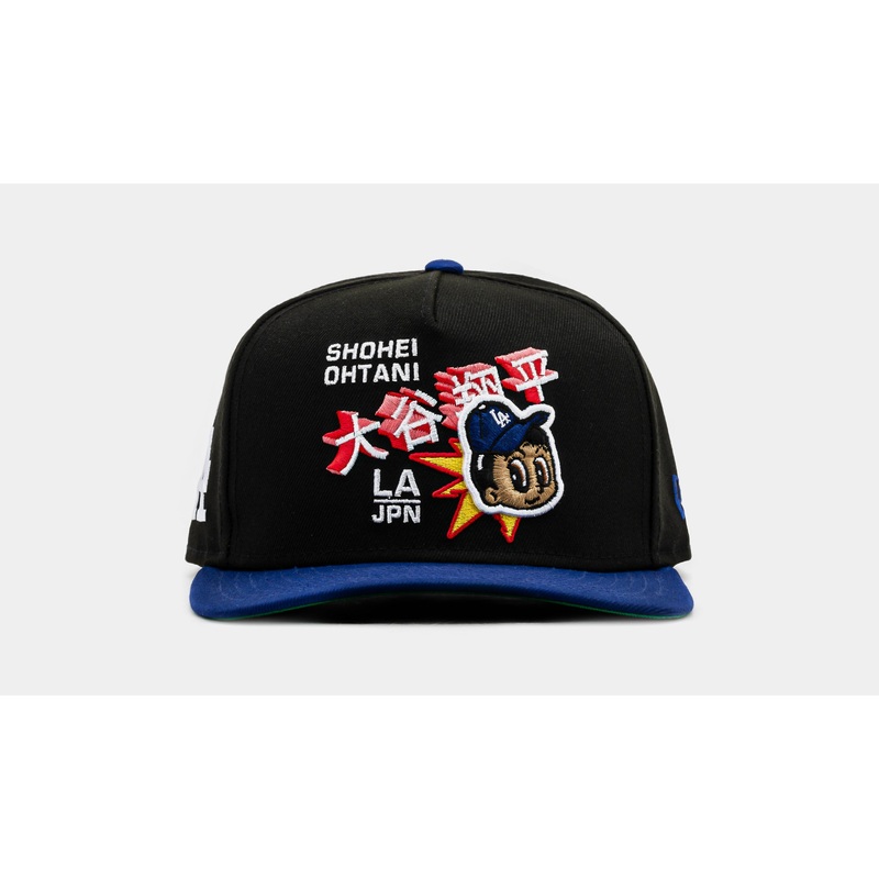 Exclusive Los Angeles Dodgers Shohei Ohtani 950AF Curve Snapback Mens Hat (Black/Blue)
