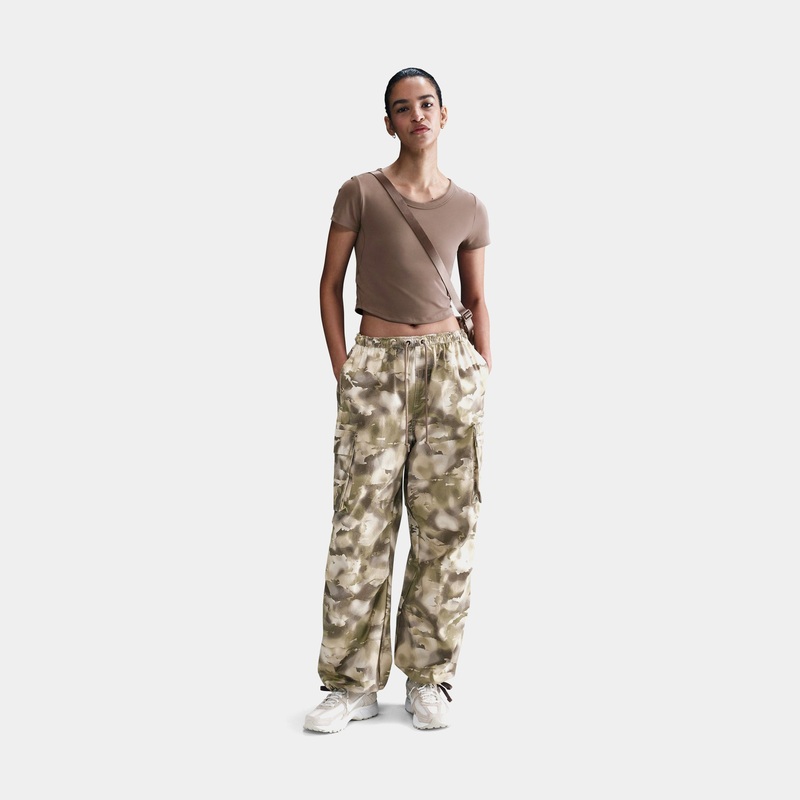 NSW Overzised Camo Cargo Womens Pants (Beige/Brown)