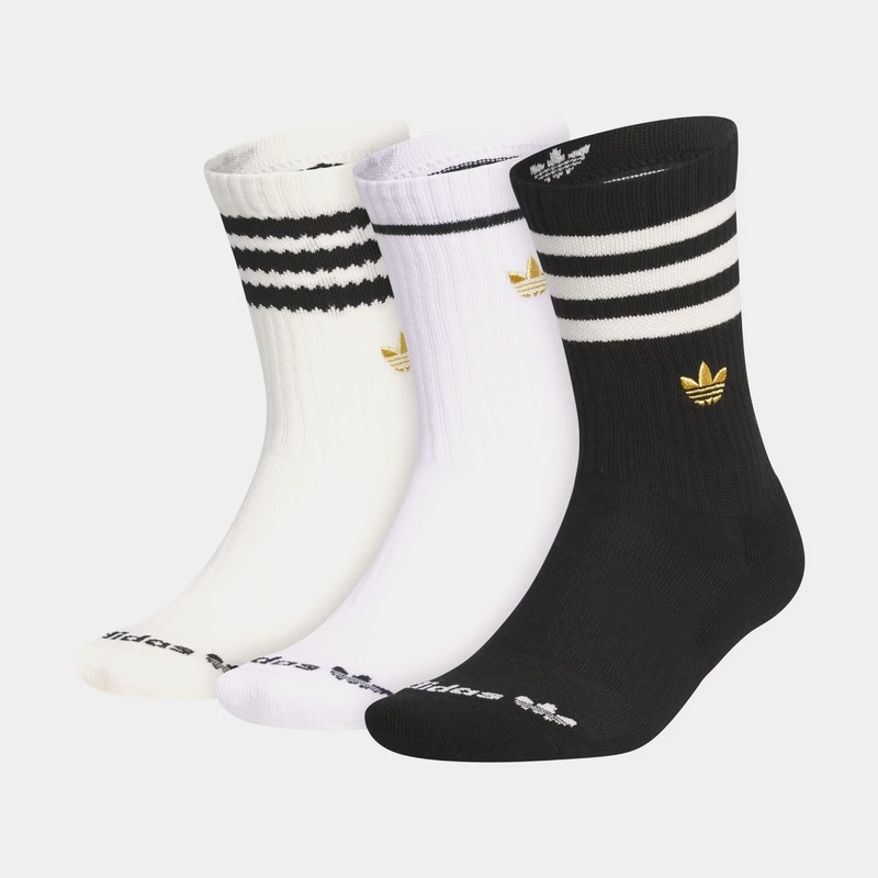 Originals Limited 3 Pack Crew Mens Socks (Black/Cream/White)