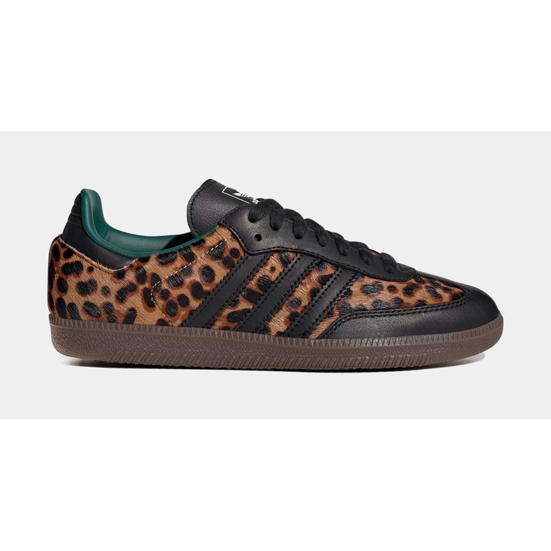 Samba OG Cheetah Womens Lifestyle Shoes (Core Black/Collegiate Green/Cream White)