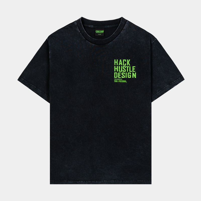 SP x Streetcode Hustle Mens Short Sleeve Shirt (Black/Green)