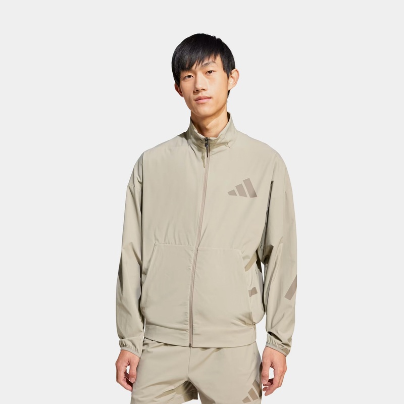 Z.N.E Woven Track Full Zip Mens Jacket (Beige)