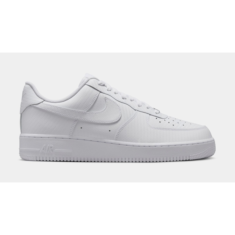 Air Force 1 ’07 Texture Mens Lifestyle Shoes (White/White)