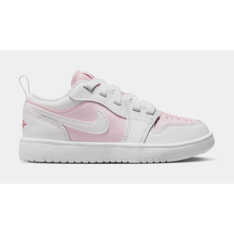 Air Jordan 1 Low Alt Preschool Basketball Shoes (Pink Foam/White/Fire Red)
