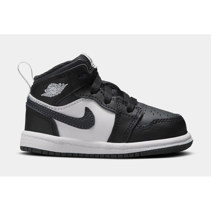 Air Jordan 1 Mid Infant Todldler Lifestyle Shoes (Black/Off Noir/Summit White)