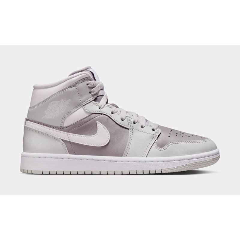 Air Jordan 1 Mid Womens Basketball Shoes (Photon Dust/Atmosphere Grey/White)