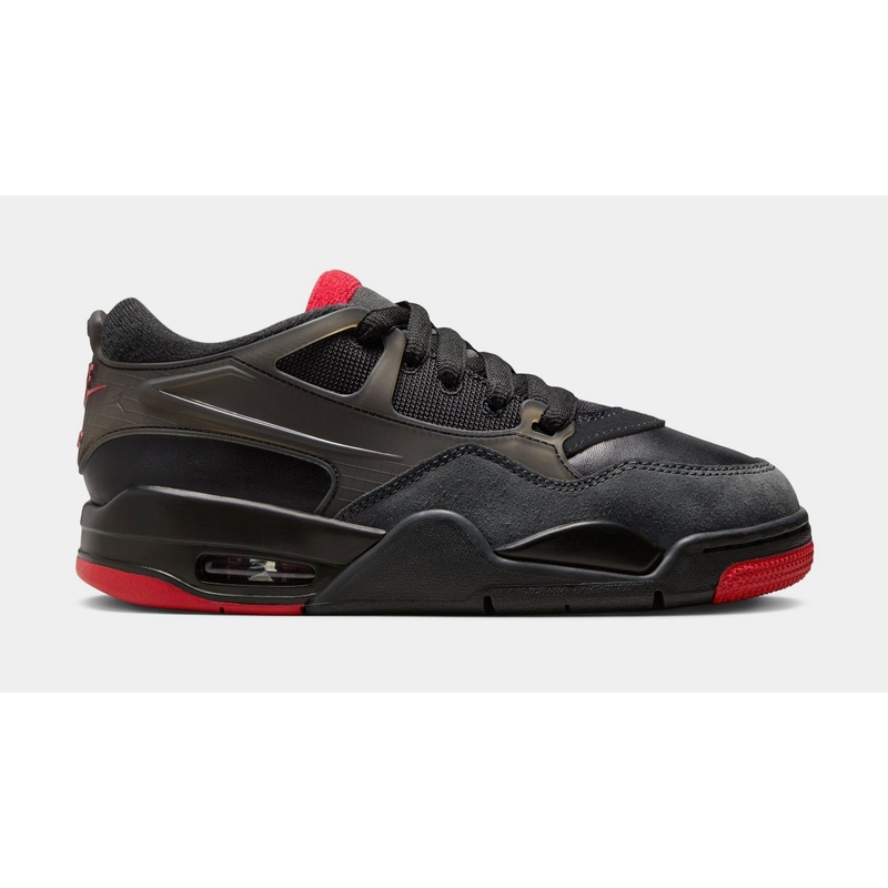 Air Jordan 4 RM Grade School Basketball Shoes (Black/Varsity Red)