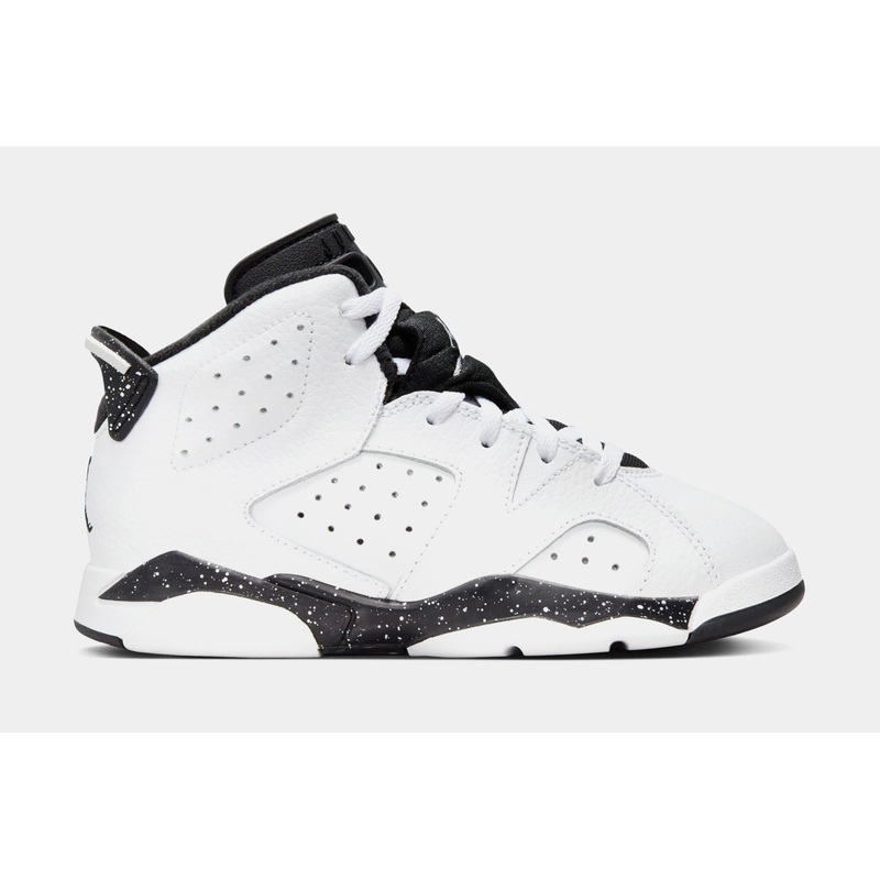 Air Jordan 6 Retro White & Black Preschool Lifestyle Shoes (White/Black)