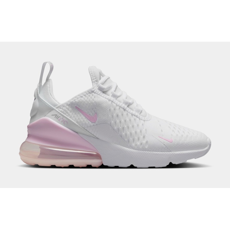 Air Max 270 Grade School Lifestyle Shoes (White/Anthracite/Hot Fuchsia)