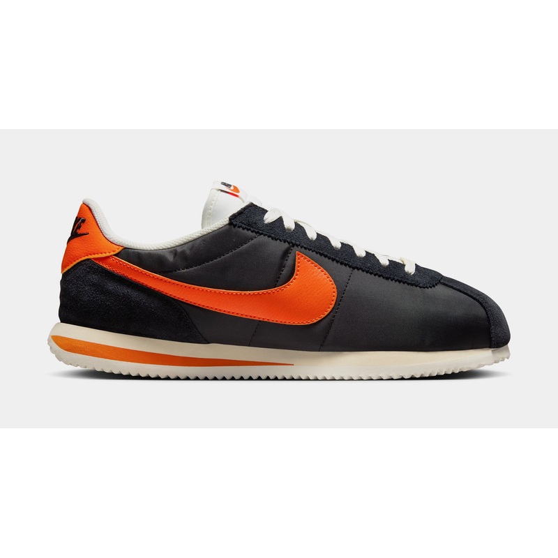 Cortez Textile Mens Lifestyle Shoes (Black/Safety Orange/Sail/Muslin)