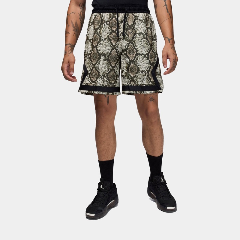 Dr Fit Diamonds Mesh Mens Shorts (Electric Green/Black)